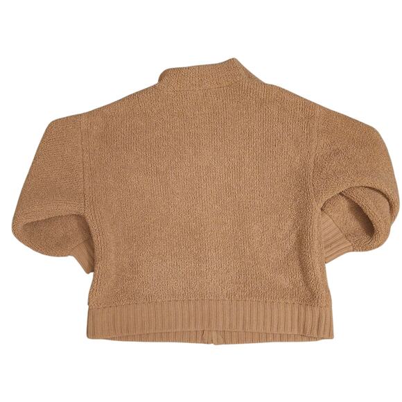 Aerie Teddy Sherpa Jacket Warm Brown Size Large - NWOT - Picture 2 of 6